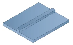 Perfil rectangular con guía