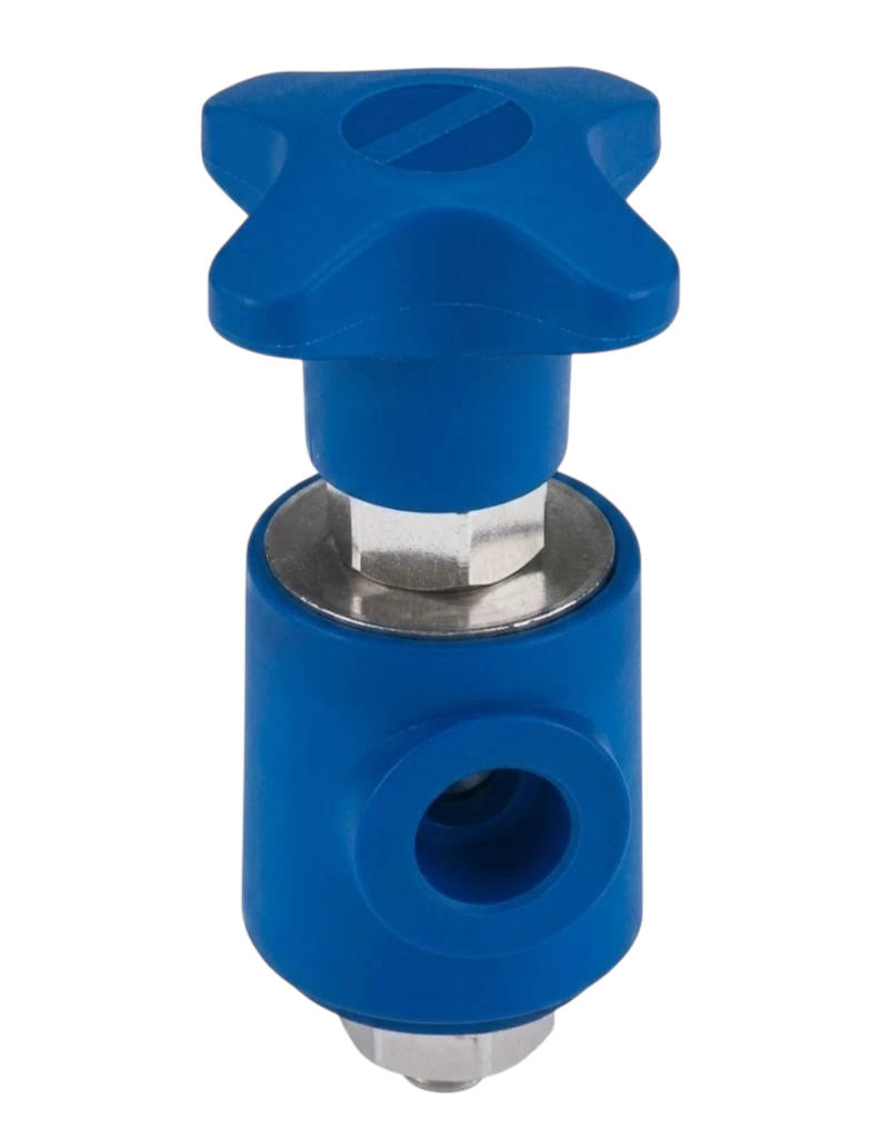 Cabezal acoplable de plástico azul