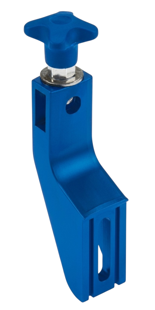 Soporte de baranda de plástico azul